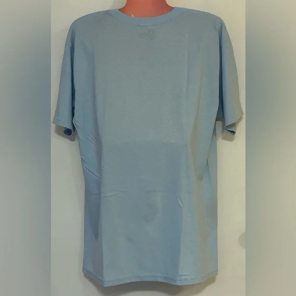 David Bowie Classic Rock Band Light Blue Graphic T-Shirt LG Unisex NWT - Picture 2 of 5